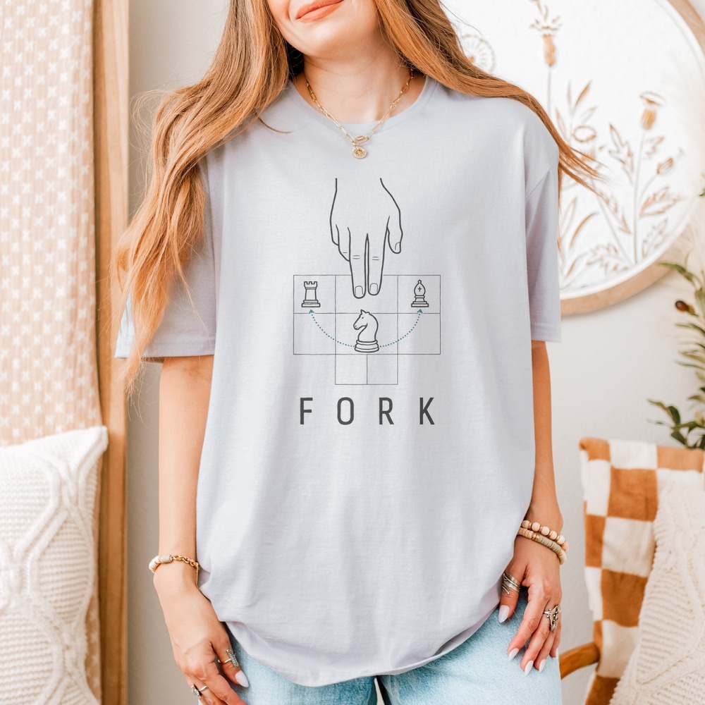 Fork Chess Knight Threatening Two Pieces Tee